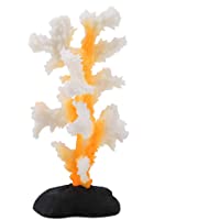 Hffheer Coral Artificial Acuario Planta acuática Pecera Artificial Simulación Coral Luminoso Silicona Plantas de Acuario…